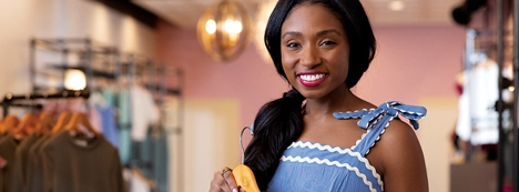 Woman in Mastercard Credit Card Commercial